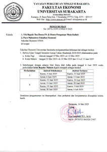 Pengumuman UTS Genap 2024-2025 dan Perubahan Jadwal Kelas
